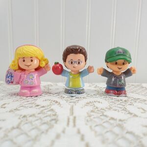 Fisher-Price Little People Figures School Kids Lot of 3 Girl Boy Teacher Student